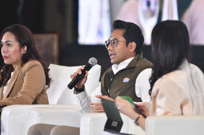 Direktur SDM Pertamina Andy Arvianto saat meluncurkan program PGTC 2025 untuk menjaring talenta muda mendukung transisi energi dan pengembangan EBT.