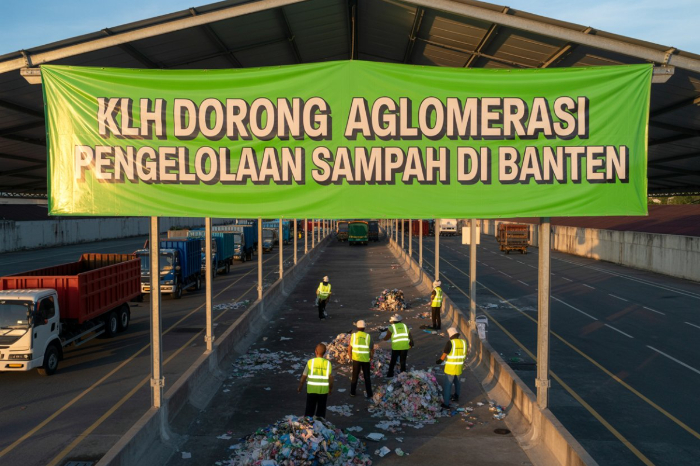 KLH dorong aglomerasi pengelolaan sampah di Banten, tekankan hentikan open dumping dan gunakan teknologi modern serta controlled landfill.